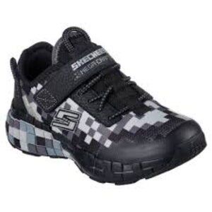 Size 1 Youth Skechers Black and Gray Sneakers for Everyday Comfort